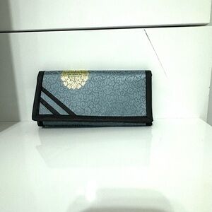 Nepali Silk Woven Wallet Blue Gold and Black